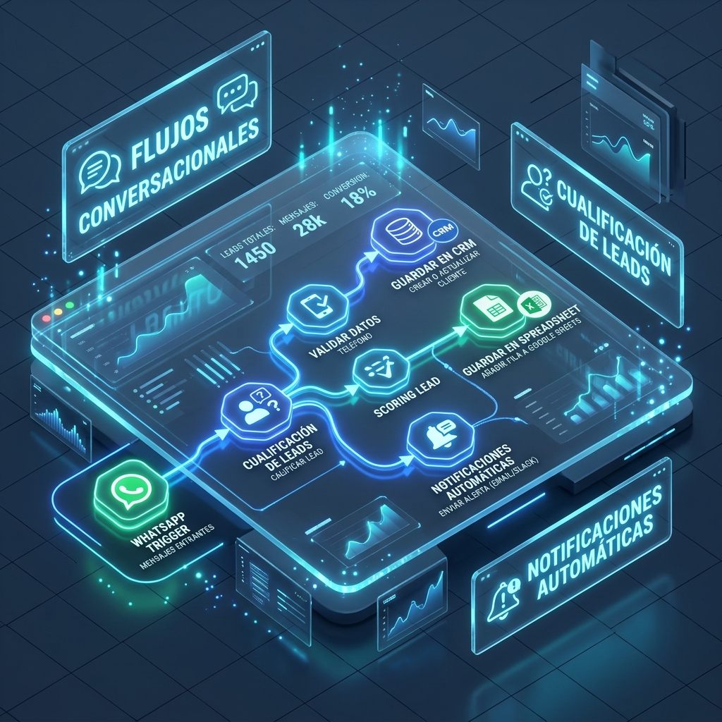Diagrama de Nodos de Automatización y Captación de Leads