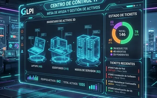 Mesa de ayuda y gestión de activos con GLPI