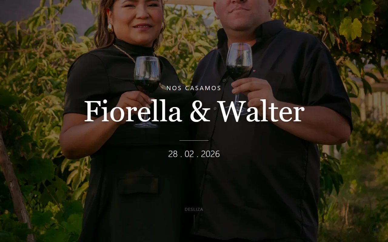 Invitación Digital Interactiva Fiorella y Walter